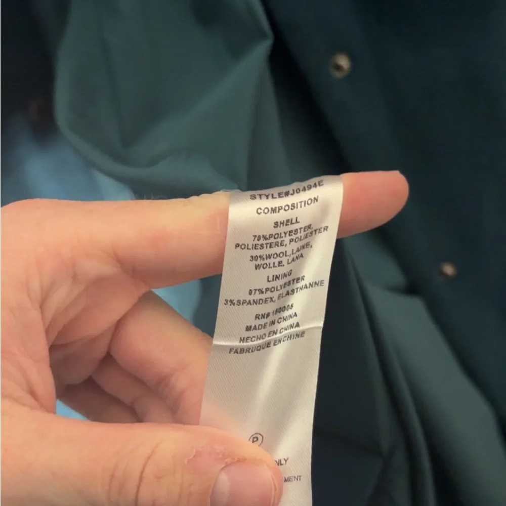 Anthropologie DRA Cameron Wool Cozy Puff Sleeve Jacket Maxi Coat Size Large - Picture 4 of 5